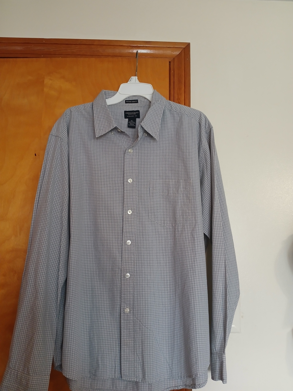 Club Room Men's Long-Sleeve Check Dress Shirt - Light Blue